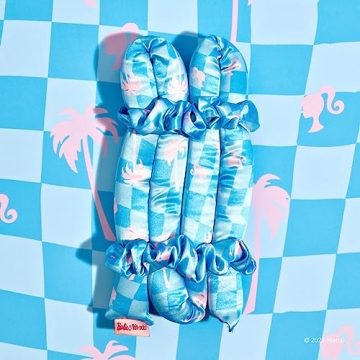 Kitsch Satin Heatless Curling Set - Overnight Curlers for Soft, No-Heat Curls with Curling Rod Headband and Hair Rollers - Barbie