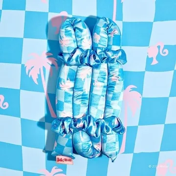 Kitsch Satin Heatless Curling Set - Overnight Curlers for Soft, No-Heat Curls with Curling Rod Headband and Hair Rollers - Barbie