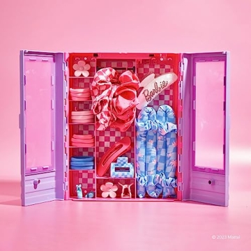 Kitsch Satin Heatless Curling Set - Overnight Curlers for Soft, No-Heat Curls with Curling Rod Headband and Hair Rollers - Barbie