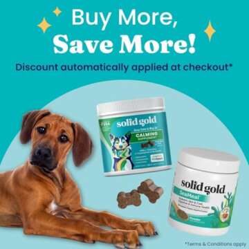 Solid Gold Dog & Cat Vitamin Supplements - Kelp Powder, Omega 3, Vitamins, Digestive Enzymes, Immune Support - 5 oz