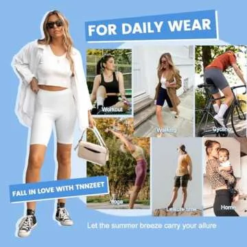 TNNZEET 3 Pack Workout & Training Biker Black Shorts for Women,Large,X-Large