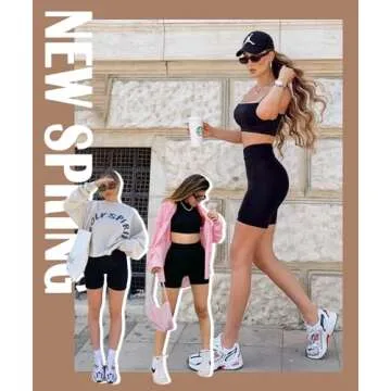 FULLSOFT 3 Pack High Waisted Biker Shorts for Women – 5" Black Workout Yoga Athletic Spandex Soft Shorts for Gym Running (Black,Black,Black,Small-Medium)