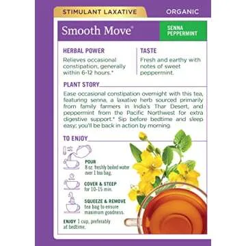 Smooth Move Peppermint Tea - Gentle Digestive Relief - 16 Count