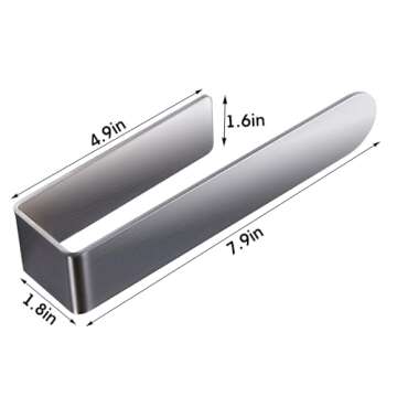 Taozun Hand Towel Holder/Hand Towel Ring - Self Adhesive Bathroom Towel Bar Stick on Wall, SUS 304 Stainless Steel Brushed