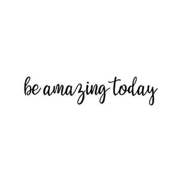 BERRYZILLA Be Amazing Today Decal 16" X 3.5" Quote Mirror Quotes Vinyl Wall Decals Walls Stickers Ho...