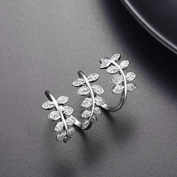 U7 Leaf Wrap Ring - Elegant Adjustable Design