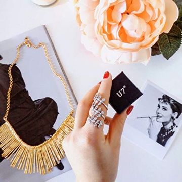 U7 Leaf Wrap Ring - Elegant Adjustable Design