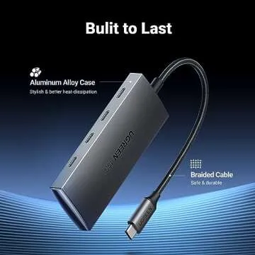 UGREEN USB C Hub 10Gbps, 4 Ports USB 3.2 Adapter with 4 USB-C 3.2 Ports, High Speed USB-C Multiport Splitter for MacBook Pro, iMac, iPad Pro, iPhone 15/15 Pro, Galaxy S23, and More