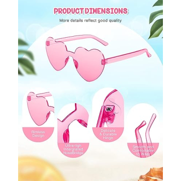Chicpop Heart Shaped Sunglasses for Fun Party Vibes