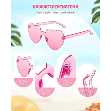Chicpop Heart Shaped Sunglasses for Fun Party Vibes