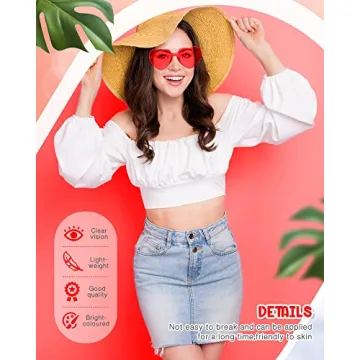 Chicpop Heart Shaped Sunglasses for Fun Party Vibes