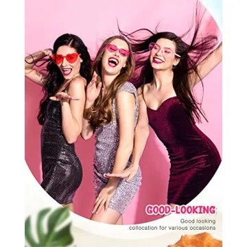 Chicpop Heart Shaped Sunglasses for Fun Party Vibes