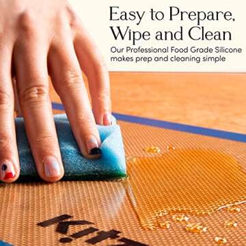Kitzini Silicone Baking Mat Set for Effortless Baking