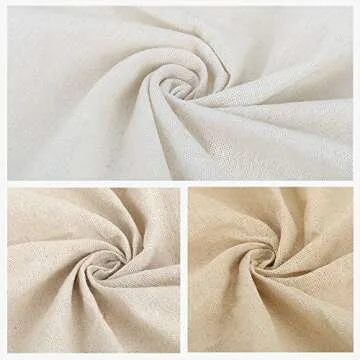 Caydo 3-Piece Linen Fabric Set for Needlework and Crafts
