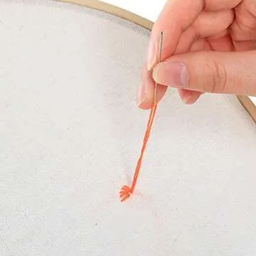 Caydo 3-Piece Linen Fabric Set for Needlework and Crafts