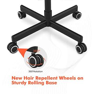 TASALON Steamer on Wheels for Professional Skin Rejuvenation, Facial Steamer Kit for Home, Spa, Clinic - Warm Mist, Ozone Face Humidifier - Pore Opener and Cleanser-Black