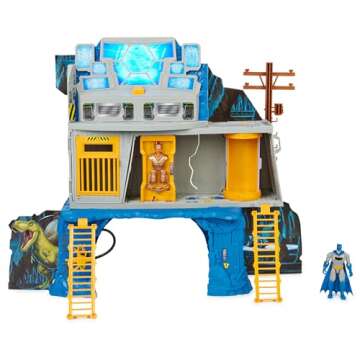 DC Comics Batman 3-in-1 Batcave Playset with Exclusive 4-inch Batman Action Figure and Battle Armor