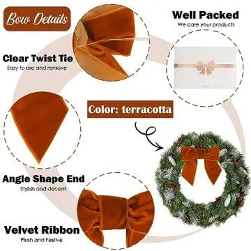 AIMUDI Velvet Bows for Gifts & Decorations - 12 PCs