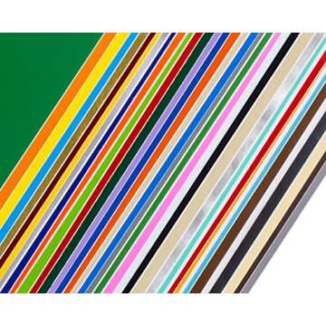 EZ Craft USA Glossy Adhesive Backed Vinyl Sheets (1, Assorted)