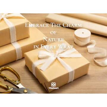 Vitalizart White Cotton Ribbon Handmade Fringe 5/8" x 21 Yd Cream Pure Natural Cotton Ribbons for Gift Wrapping Wedding Invites Bridal Shower Bouquets Holiday Decor