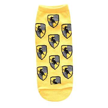Harry Potter Hufflepuff Juniors/Womens 5 Pack Ankle Socks Size 4-10