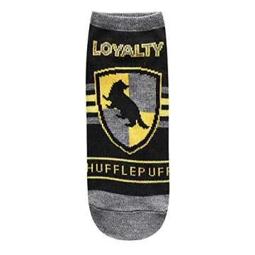 Harry Potter Hufflepuff Juniors/Womens 5 Pack Ankle Socks Size 4-10