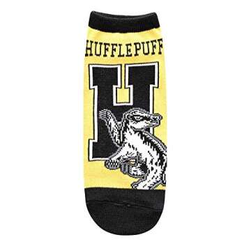 Harry Potter Hufflepuff Juniors/Womens 5 Pack Ankle Socks Size 4-10