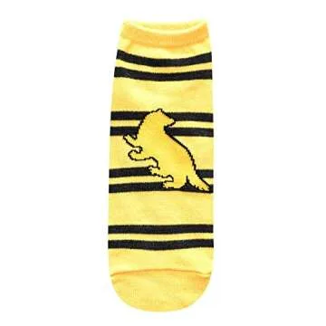 Harry Potter Hufflepuff Juniors/Womens 5 Pack Ankle Socks Size 4-10