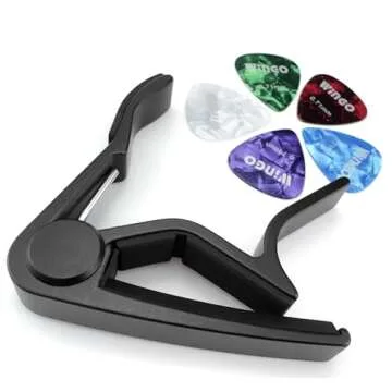 WINGO Guitar Capo with 5 Free Picks for Guitars