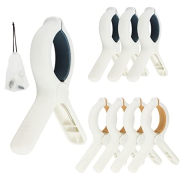 Beach Towel Clips for Beach Chairs Cruise, Strong Grip Clothes Pins Non-Slip Pool Chair Clips Plasti...