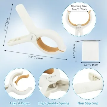 Beach Towel Clips with Strong Grip for Outdoor Use