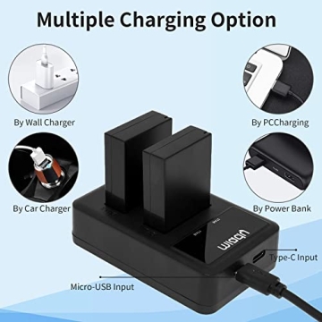 Miady LP-E12 Charger Set with 1350mAh Batteries for Canon Cameras