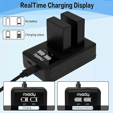 Miady LP-E12 Charger Set with 1350mAh Batteries for Canon Cameras