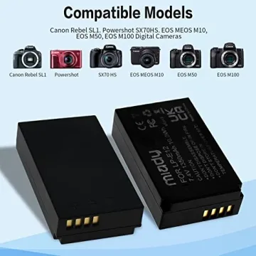 Miady LP-E12 Charger Set with 1350mAh Batteries for Canon Cameras