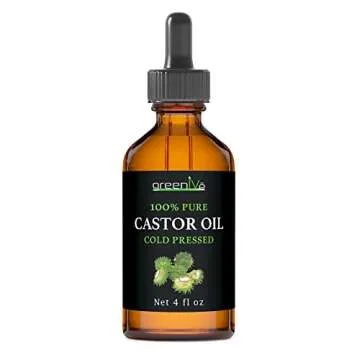 GreenIVe 100% Pure Castor Oil 4 oz for Hair & Skin Care