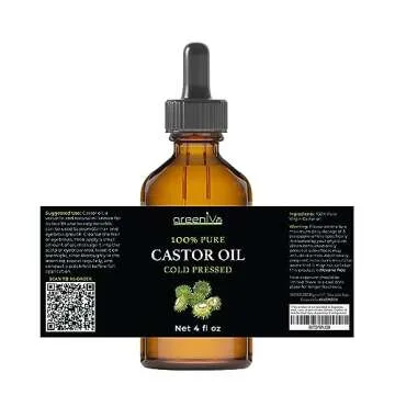 GreenIVe 100% Pure Castor Oil 4 oz for Hair & Skin Care
