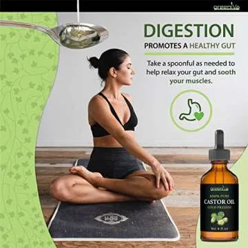 GreenIVe 100% Pure Castor Oil 4 oz for Hair & Skin Care
