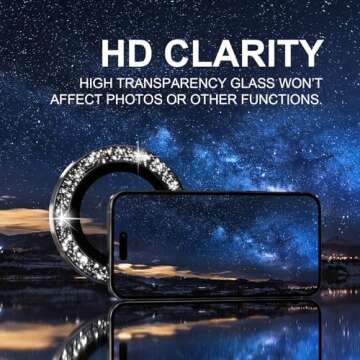 Bling Camera Lens Protector for iPhone 16 Pro/Max