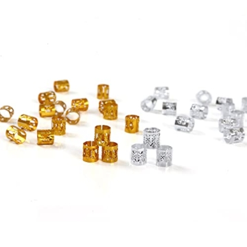 Leeven 400 Pcs Dreadlocks Metal Cuffs and Accessories