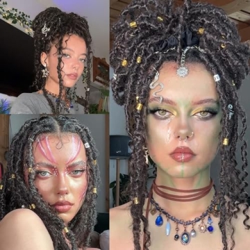 Leeven 400 Pcs Dreadlocks Metal Cuffs and Accessories