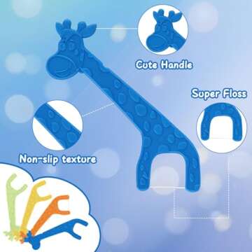 EcoFrenzy Kids Floss Picks 200 Count (4 Packs of 50 Flossers) - Biodegradable Cornstarch - Strawberry Flavored