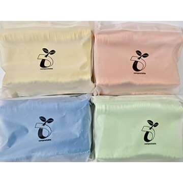 EcoFrenzy Kids Floss Picks 200 Count (4 Packs of 50 Flossers) - Biodegradable Cornstarch - Strawberry Flavored