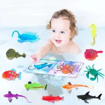 Color Changing Bath Toy Set - Safe and Fun for Kids 1-7