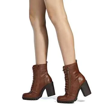 DREAM PAIRS Stylish Combat Ankle Boots for Women