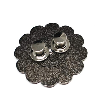 Happy Flower Spinning Hard Enamel Lapel Pin (1.5", Rainbow)