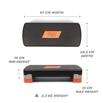 Phoenix Fitness Aerobic Step Platform - Adjustable & Stable