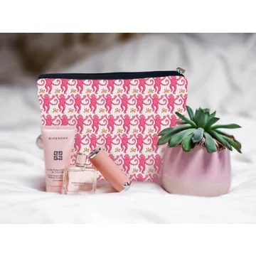 Ayxvt Pink Corduroy Makeup Bag - Trendy Durable Gift