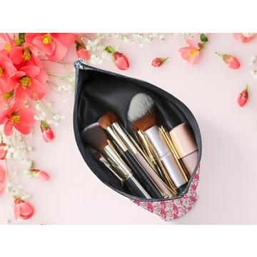 Ayxvt Pink Corduroy Makeup Bag - Trendy Durable Gift