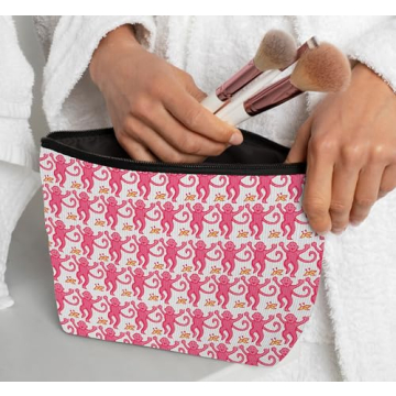 Ayxvt Pink Corduroy Makeup Bag - Trendy Durable Gift