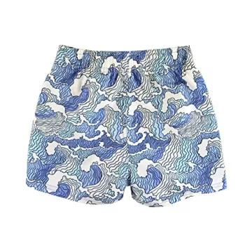 RuggedButts Boys UPF50+ Swim Trunks Ocean Camo 4T
